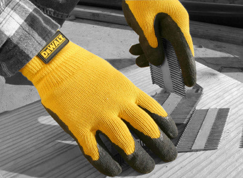 DeWalt® DPG70L-3PK Textured Rubber Coated Gripper Glove, Large, 3-Pack