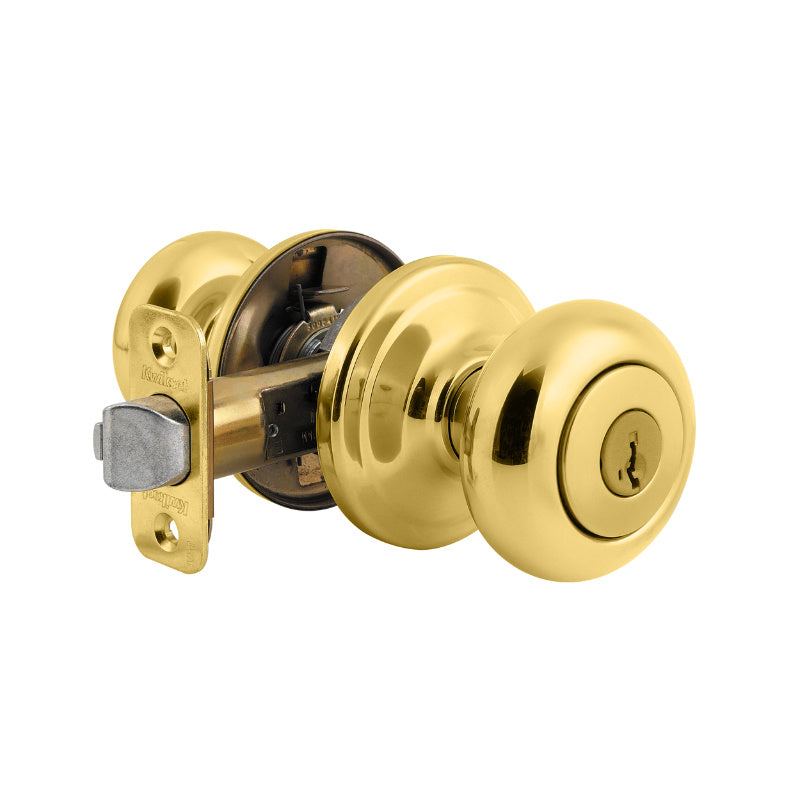 Kwikset® 740J-3-SMT-CP-K4 Juno Entry Lockset with Smart Key, Polished Brass