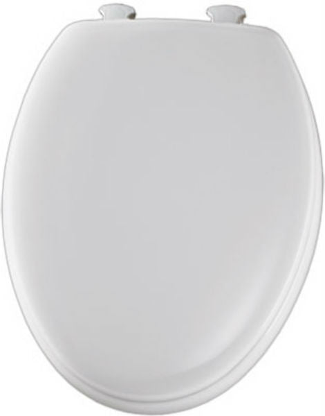 Mayfair 144ECA-000 Elongated Molded Wood Toilet Seat w/Easy-Clean Hinges, White
