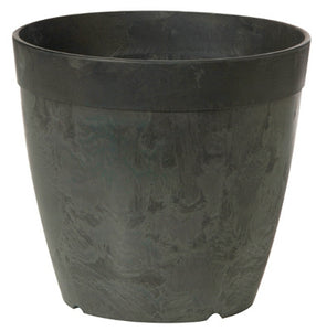 Novelty 03088 Round Dolce Planter, 8", Black