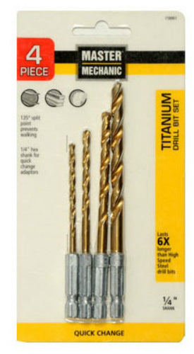 Master Mechanic 158861 Quick Change Titanium Bit Set