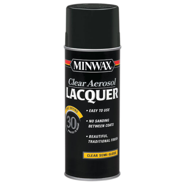 Minwax® 15205 Clear Brushing Lacquer, 11.5 Oz Aerosol, Clear Semi-Gloss