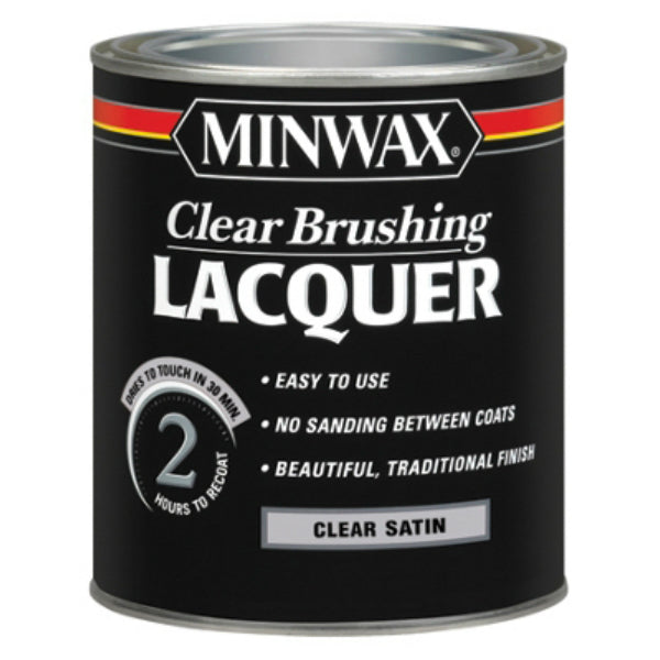 Minwax® 15510 Clear Brushing Lacquer, 1-Qt, Clear Satin