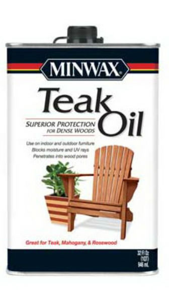 Minwax® 671004444 Teak Oil Superior Protection for Dense Woods, 1-Qt