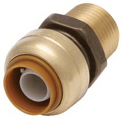 SharkBite® U120LFA Lead Free Straight Connector, 1/2" x 1/2" MNPT
