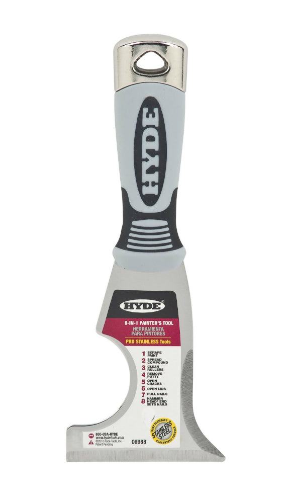 Hyde 06988 8-in-1 Pro Stainless Multi-Tool, 3"