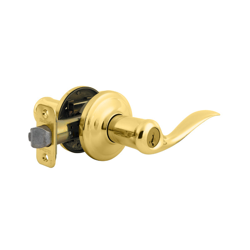 Kwikset® 740TNL-3-SMT-CP-K4 Tustin Keyed Entry Lever w/Smart Key, Polished Brass
