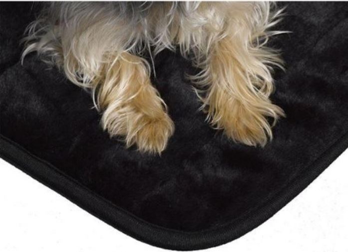 MidWest® 40424-BK Quiet Time™ Deluxe Black Fur Pet Crate Mat, 24"