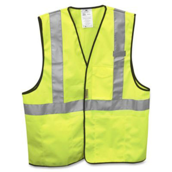 3M 94618-80030T Tekk Protection Class 2 Surveyor's Safety Vest, Hi-Viz Yellow