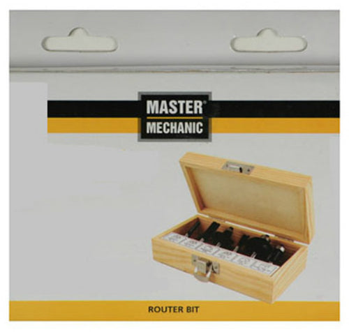 Master Mechanic 159081 Carbide Tipped Router Bit Set, 6-Piece