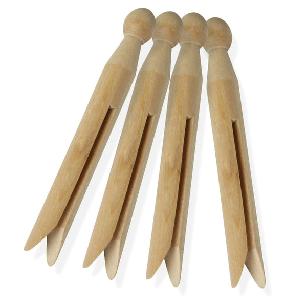Honey-Can-Do DRY-01377 Traditional Round Wooden Clothespins, Natural, 24-Pack