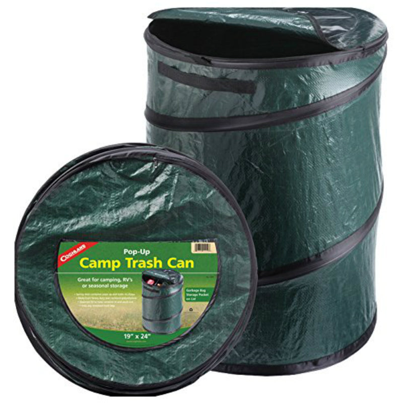 Coghlans Pop-Up Trash Can, Size: Diameter x 24, Green