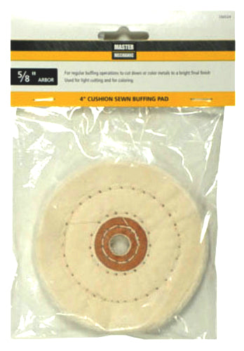 Master Mechanic 160524 Cushion Sewn Buffing Pad, 4"