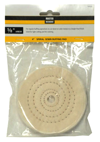 Master Mechanic 160526 Spiral Sewn Buffing Pad, 4"