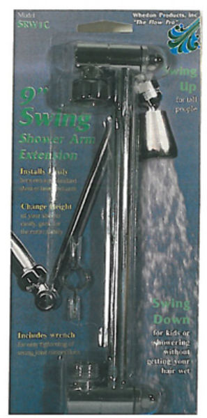 Whedon SRW1C Swing Shower Arm Extension, 9", Solid Brass-Chrome Plated