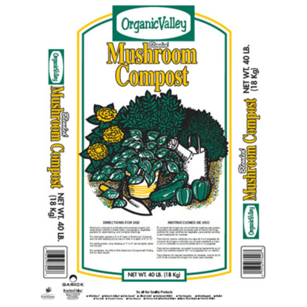 Garick® BG40MCOV Organic Valley® Mushroom Compost, 40 Lb