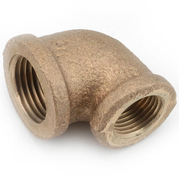 Anderson Metals 738105-1612 Lead Free 90 Degree Reducing Elbow, Brass, 1" x 3/4"