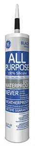 GE GE312A Silicone I Window & Door Caulk, 10.1 Oz, Black