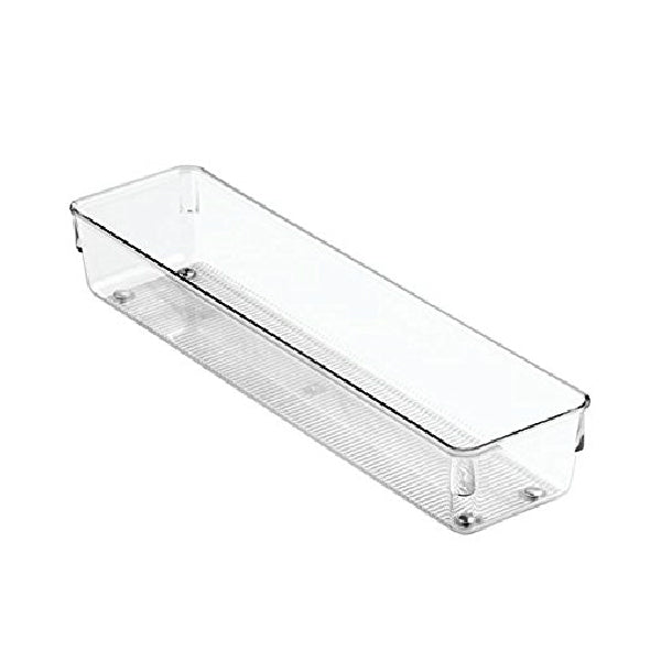 InterDesign® 52530 Linus Drawer Organizer, 3" x 12" x 2", Clear