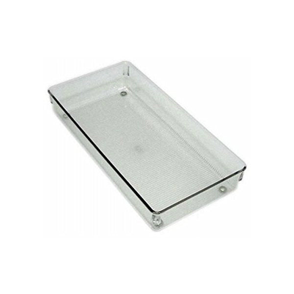 InterDesign® 52650 Linus Drawer Organizer with Chrome Accents, Clear