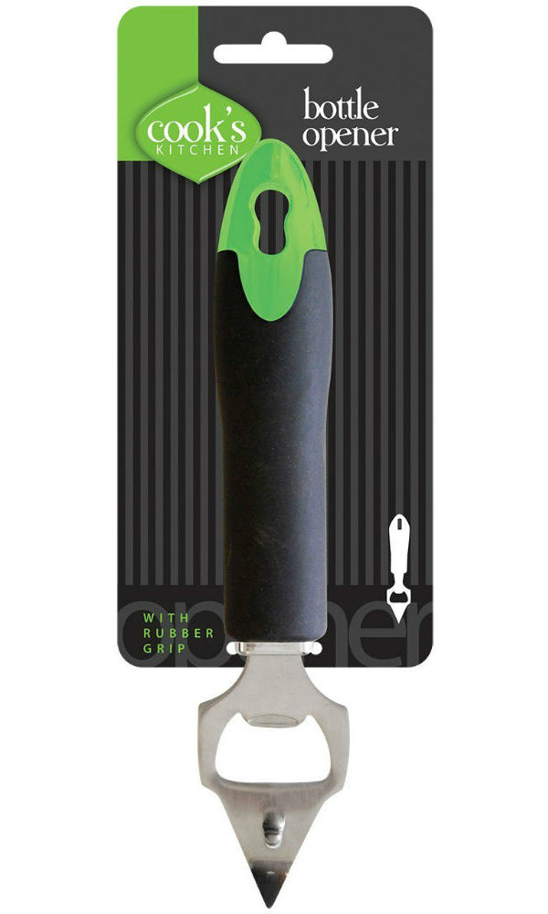 Cook's Kitchen 8204 Bottle Opener with Rubber Grip