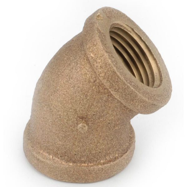 Anderson Metals 738107-16 Lead Free 45 Degree Cast Elbow, Rough Brass, 1"