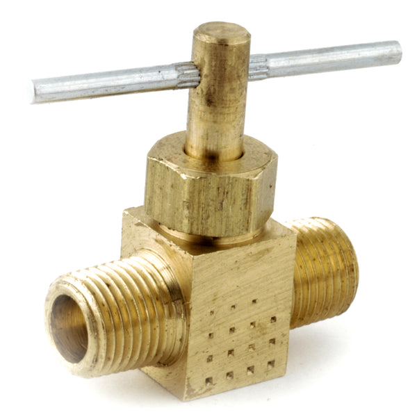 Anderson Metals 759108-04 Lead Free Straight Needle Valve, 1/4" MPT