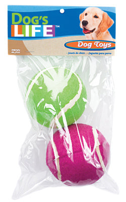 Penn Plax DL22 Large Dog Toy Tennis Ball 4", Pack/2