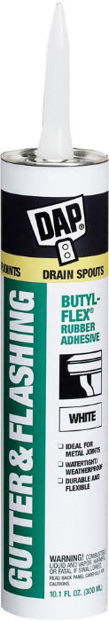 Dap® 27062 Butyl-Flex™ Gutter & Flashing VOC-Compliant Adhesive, 10.1 Oz, White