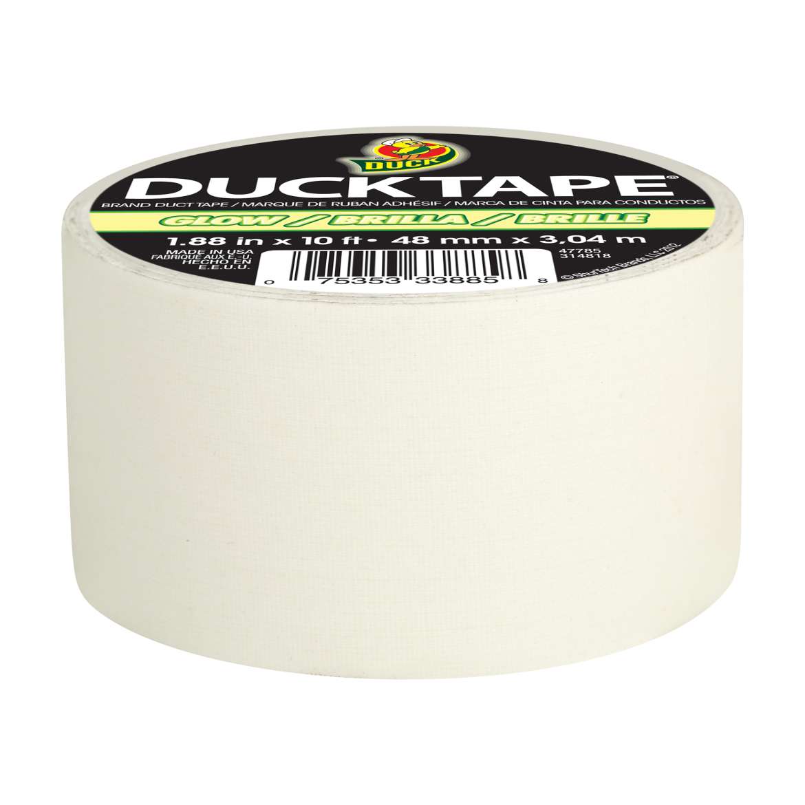 Duck 281261 Glow In The Dark Duct Tape, Solid Glow, 1.88" x 10'