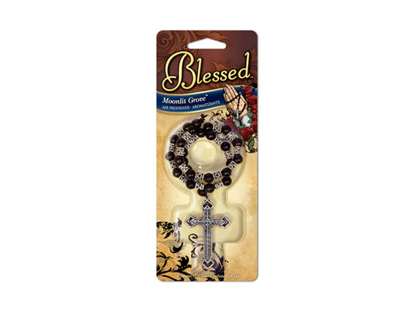 Blessed 03102 Metal Cross Air Freshener, Moonlit Grove