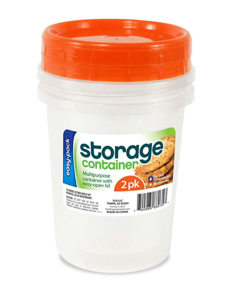 Easy Pack™ 8035 Plastic Storage Container with Easy-Open Lid, 900 ml, 2-Pack
