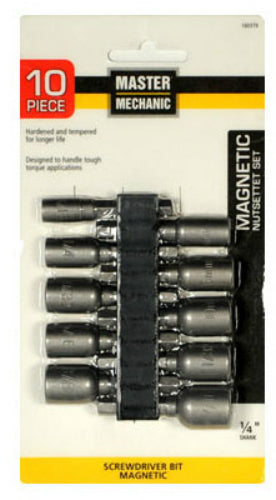 Master Mechanic 160379 Magnetic Nutsetter Set, 10-Piece
