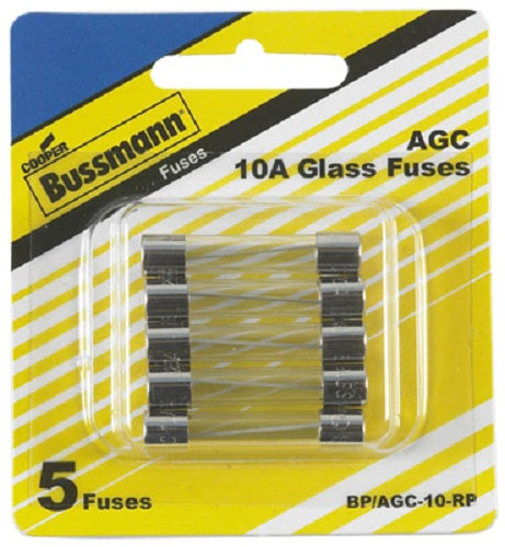 Cooper Bussmann BP-AGC-10-RP Fast-Acting Glass Tube Ferrule Fuse, 10A, 250V