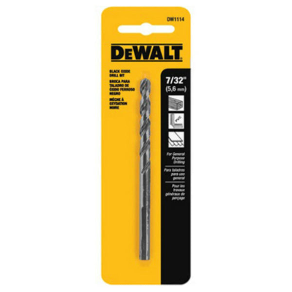 DeWalt® DW1114 Black Oxide 135-Degree Split Point Drill Bit, 7/32"