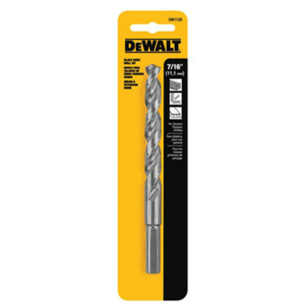 DeWalt® DW1128 Black Oxide 135-Degree Split Point Drill Bit, 7/16"