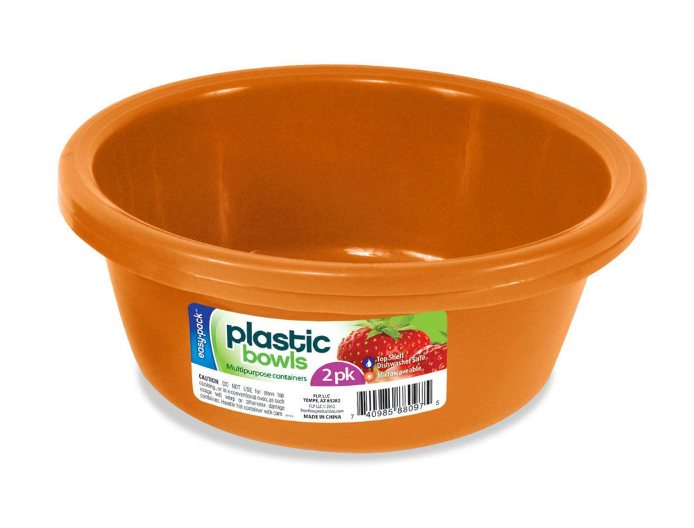 Easy Pack™ 8097 Plastic Snack/Cereal Bowl, 1.4 Liter, 2-Pack