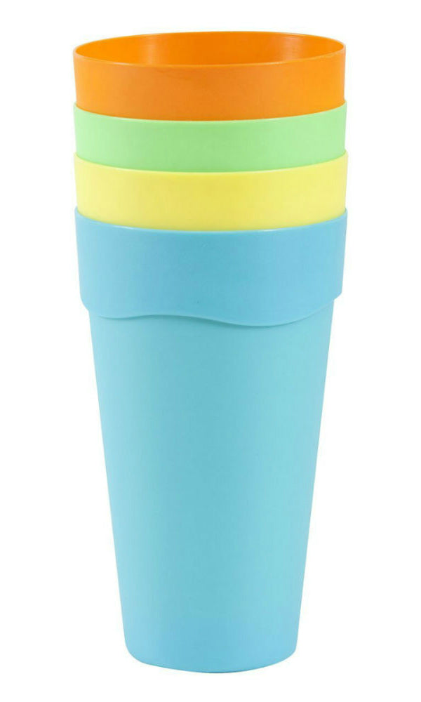 Easy Pack™ 8009 Plastic Tumbler, Assorted Color, 16 Oz, 4-Pack