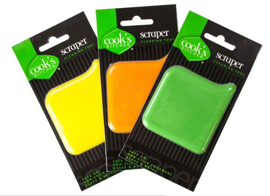 Cook's Kitchen 8225 Scraper Cleaning Tool, Assorted Colors