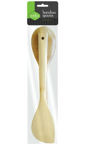 Cook's Kitchen 8232 Bamboo Spoons, 2-Pack