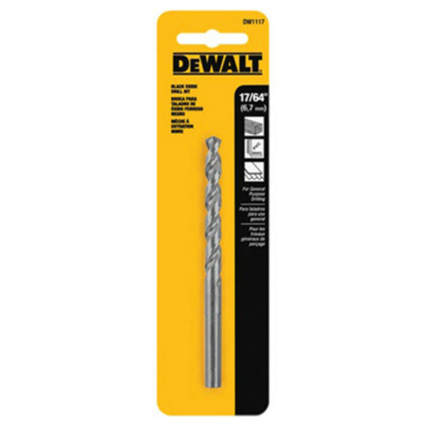 DeWalt® DW1117 Black Oxide 135-Degree Split Point Drill Bit, 17/64"