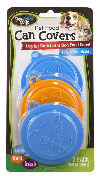 Bow Wow Pals™ 8813 Pet Food Can Covers, Assorted Colors, 3-Pack