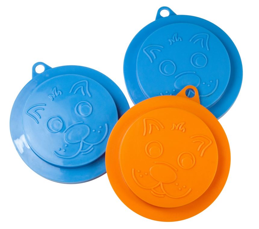 Bow Wow Pals™ 8813 Pet Food Can Covers, Assorted Colors, 3-Pack