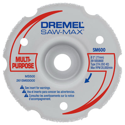 Dremel SM600 Saw-Max Wood & Plastic Flush Cut Wheel, 3"