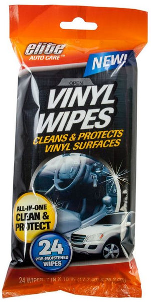 Elite Auto Care™ 8912 Vinyl Wipes, 24-Pack