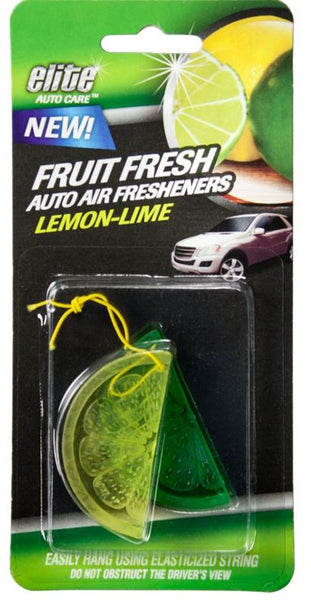 Elite Auto Care™ 8917 Fruit Fresh Auto Air Freshener, Lemon-Lime
