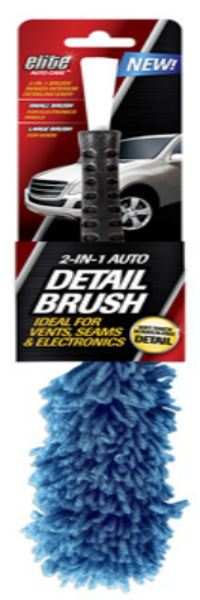 Elite Auto Care™ 8926 2-In-1 Auto Detail Brush, Assorted Colors