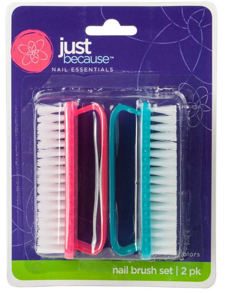 Just Because™ 9323 Nail Brush Set, Assorted Colors, 2-Pack