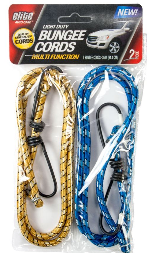 Elite Auto Care™ 9699 Light duty Bungee Cords, 2-Pack