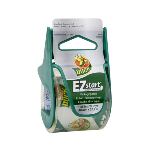 Duck 393185 EZ Start Packaging Tape, 1.88" x 22.2 YD, Clear